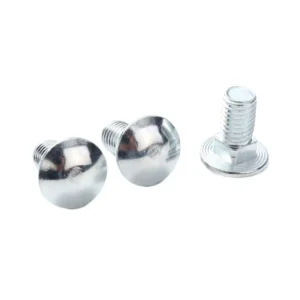White Zinc-Plated Button Head Square Neck Bolts Carbon Steel 4.8Level Carriage Bolts Shelving Bridge Fixing Full Threaded Zinc-Plated