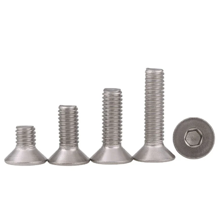 DIN7991 Flat Head Hex Socket Countersunk Head Screws 304 Stainless Steel M2-M16