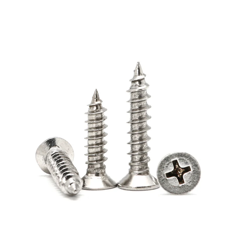Wu Wang Screws Countersunk Head GB846 Self-Tapping Screws 201 Stainless Steel M4M5 Screws Countersunk Head Self-Tapping Stainless Steel Screws