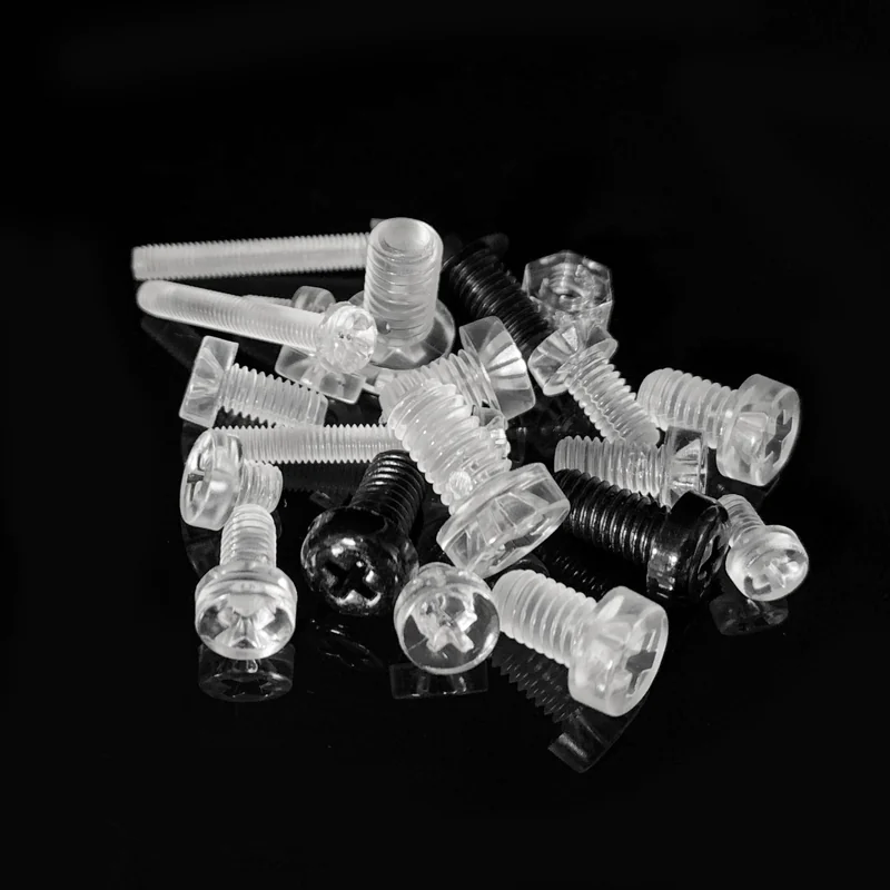 Transparent Plastic Screws and Nuts