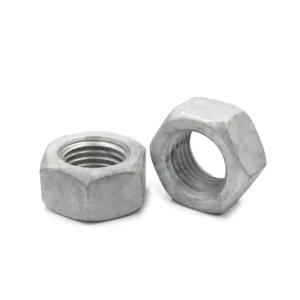 Hot Zinc-Plated Hex Nuts High-Strength Hot Zinc-Plated Nuts Fine Thread Hex Nuts Photovolt Electrical Power Hex Nuts