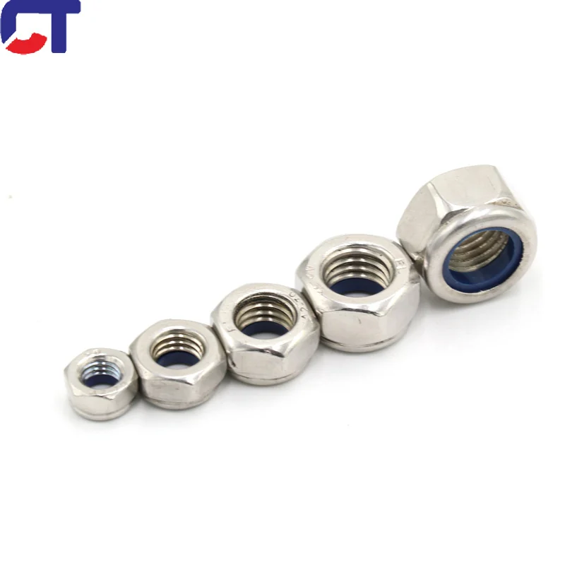Stainless Steel 201 Nylon Lock Nuts Captive / M4 5 6 8 10 12