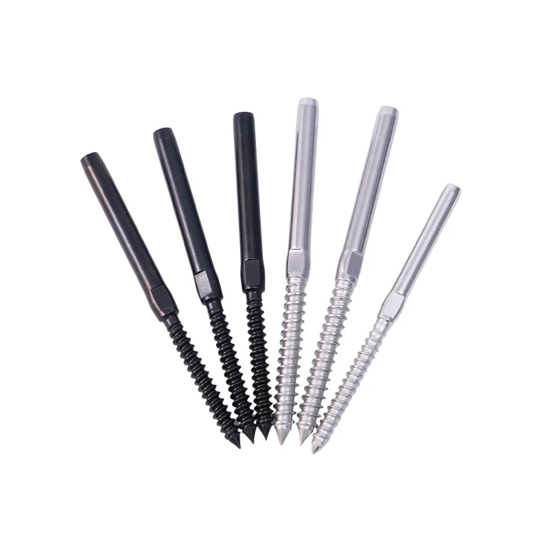 316 Stainless Steel VacuumPVD Plated titanium Black Wood Screws Joining Liner Steel Screw Rope. Hardware Match Pieces Supply