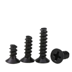 KB Black Cross-Recessed Flat Head Self-Tapping Screws Countersunk Head Flat End M2/M3/M4/M5