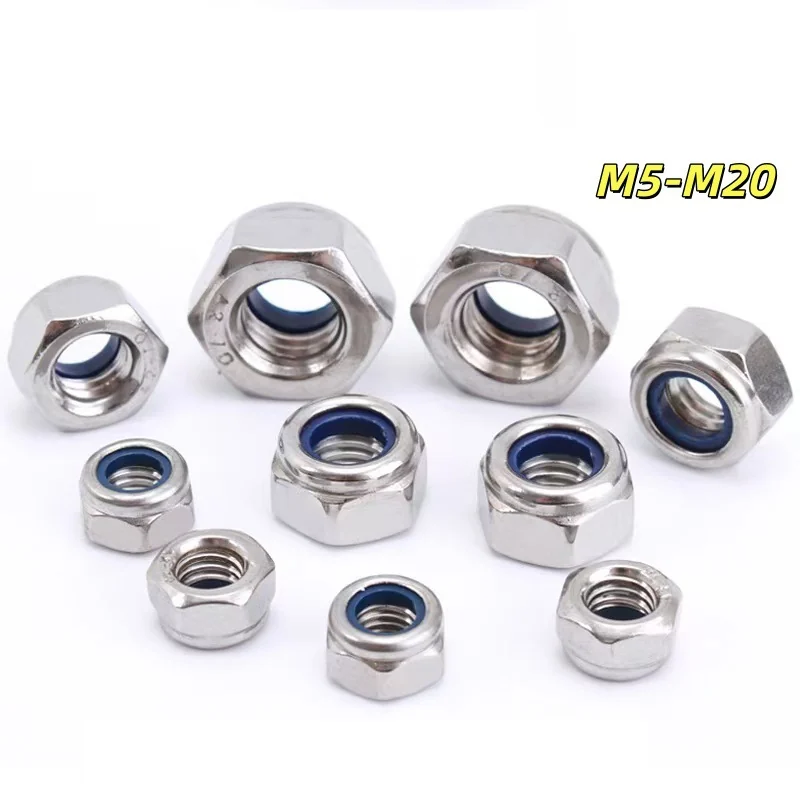 Nylon Lock Nuts Hex Anti-Slip M6M8M10M12M14M16M18M20