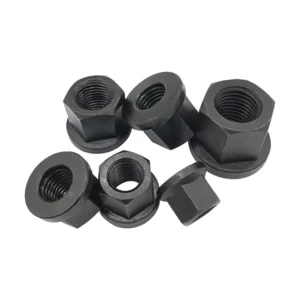 Black Carbon Steel GB6177 Hex Flange Nuts