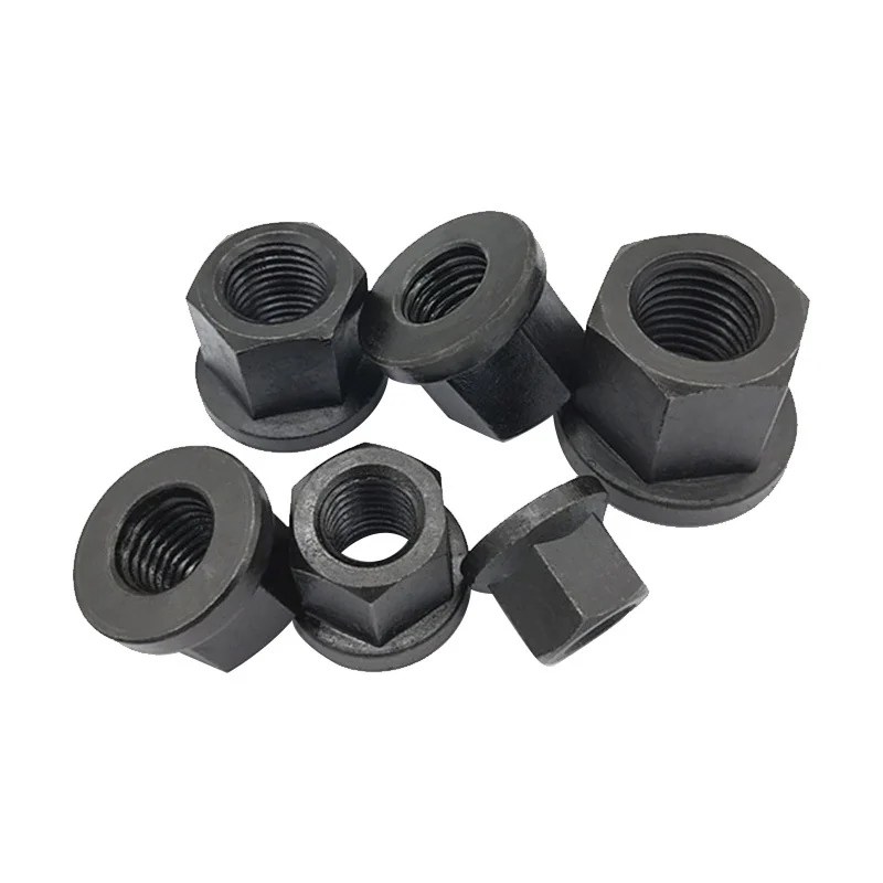 Black Carbon Steel GB6177 Hex Flange Nuts