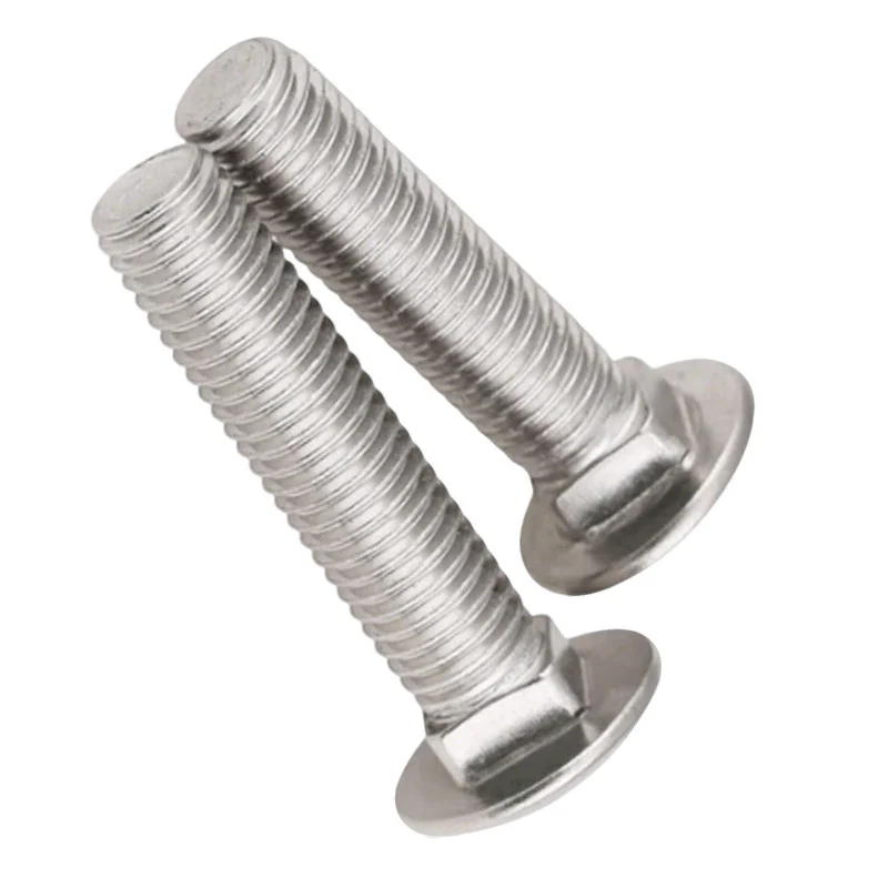 304 Carriage Bolts M6-M12 Stainless Steel Button Head Square Neck Bolts BridgeM4M5M8M10 Steel Structure Bolts