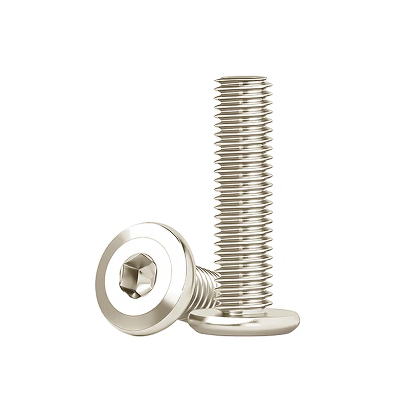 Nickel Color Furniture Chamfered Hex Socket Screws Flat Head Machine Electrical M4M5M6M8M10