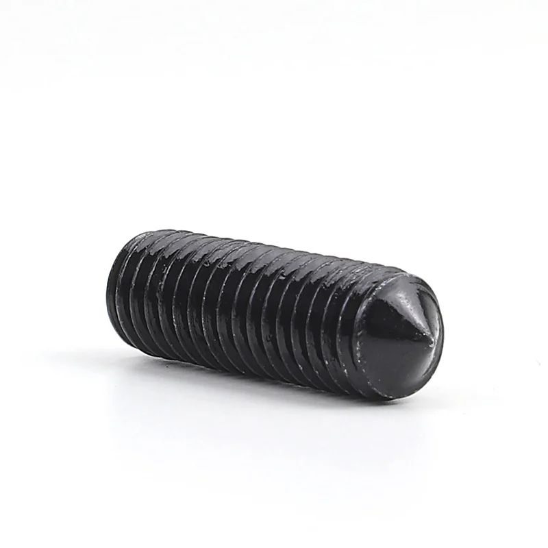 Set Screws Grade 12.9 Plated Black Zinc Hex Socket Cone Point Machine m