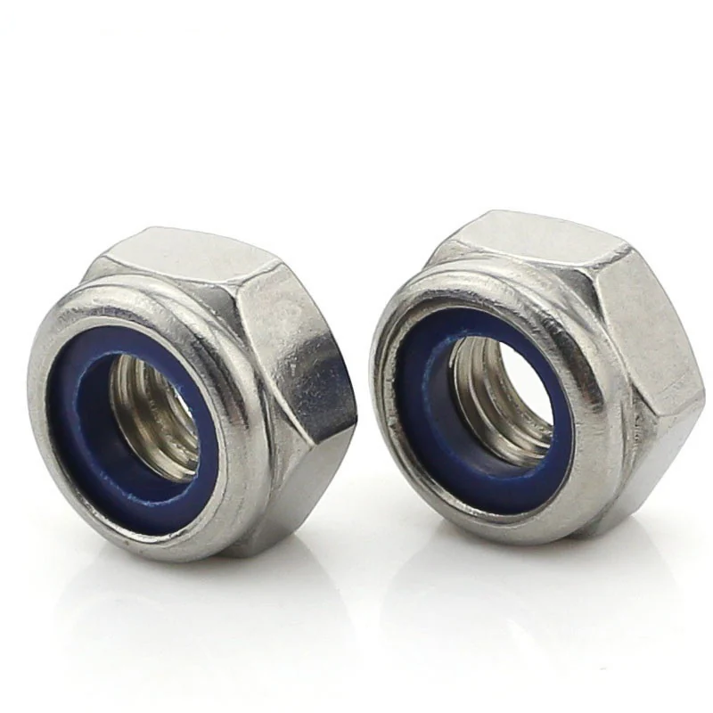 304 Stainless Steel Nylon Lock Nuts M2-M36 DIN985