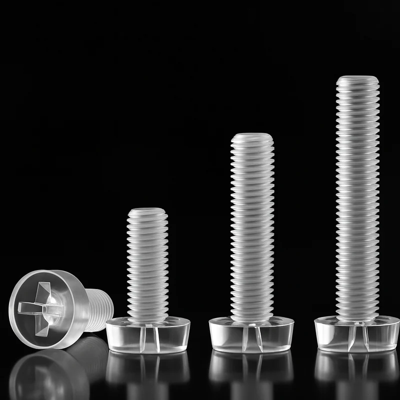 Transparent Plastic Screws and Nuts