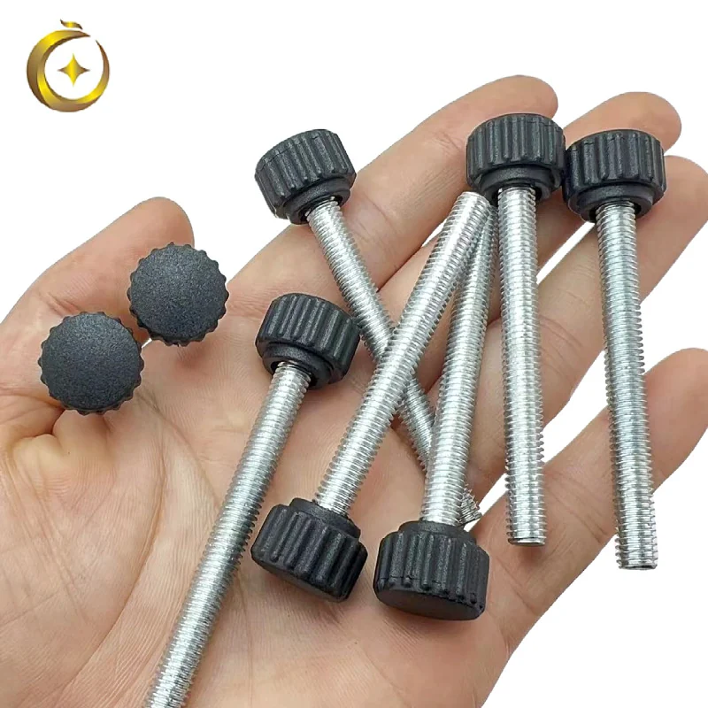 m3m4m5m6m8m10 Round Head Thumb Screws Knurled Handle Crunch Screws Thumb Plastic Head Hands. Bolts
