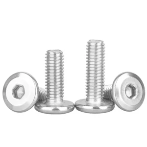 304 Stainless Steel Chamfered Hex Socket Screws Flat Head Furniture M2-M12