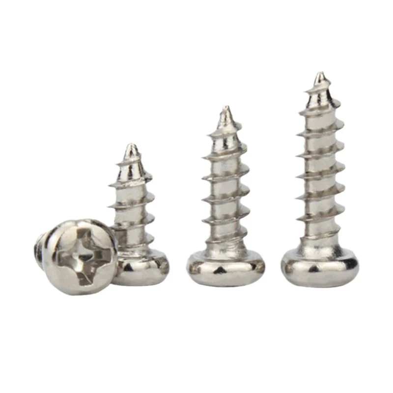 Nickel-Plated Cross-Recessed Pan Head Self-Tapping Screws