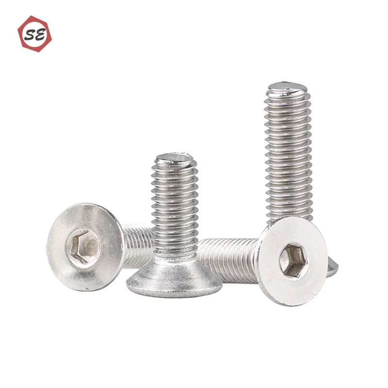 304 Stainless Steel Flat Head Hex Socket Countersunk Head Screws M2M2.5M3M4-M16
