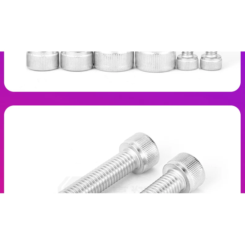 304 Stainless Steel Socket Head Cap Screws Bolts Cylindrical Head Socket Cap Head Long Threaded Rods Hex Socket Screws M3M4M5M6