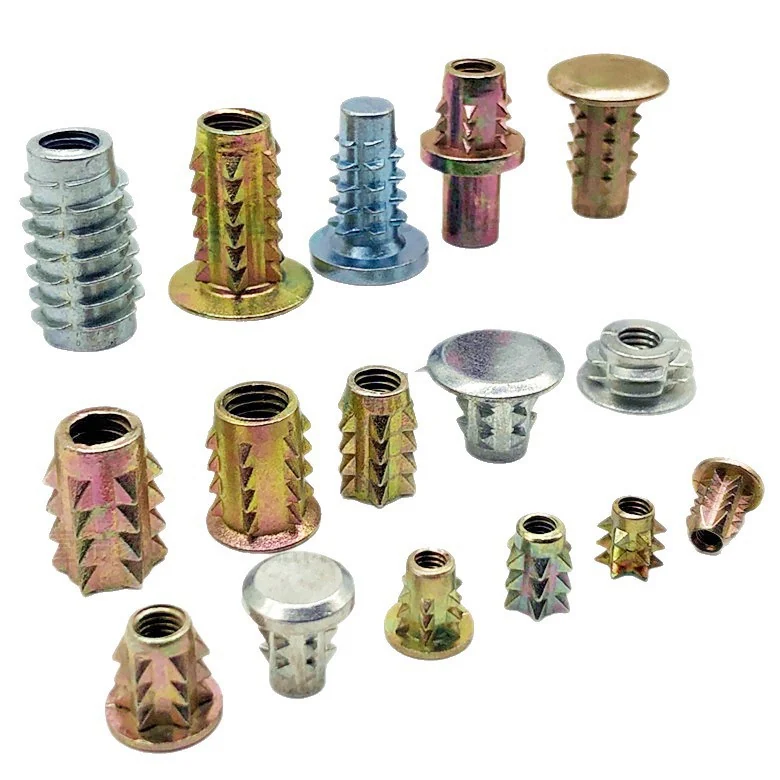 Furniture Stab Nut M3/M4 Zinc Alloy Speaker Pointed Stab Nuts Stab Nut With Washer No Suke. Conical Furniture Embedded Screw