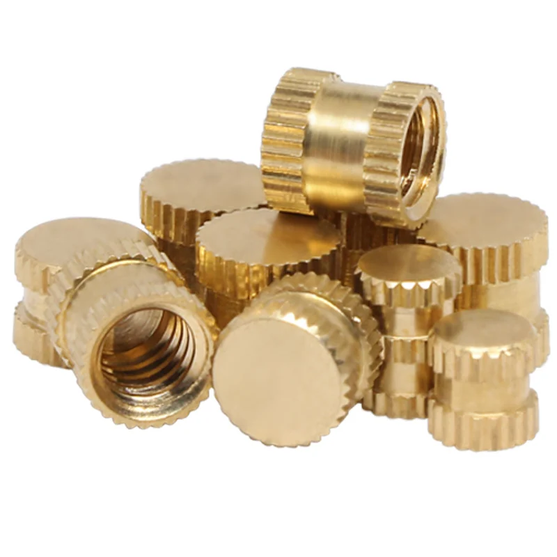 Copper Threaded Inserts Injection-Molding Knurled Nuts Through Hole Knurled Copper Nut Through Threaded Copper Insert Pieces Embedded Copper Insert Pieces Straight through. Copper Nuts