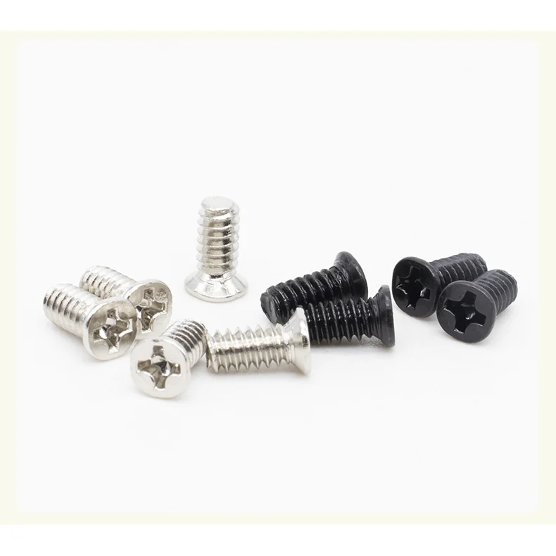 3.5 Inch Hard Pan Cross-Recessed Countersunk Head Screws Imperial 6#-32 Cross-Recessed Countersunk Head Machine Thread Screws Computer Equipment Cabinet Servers Flat Head Screws