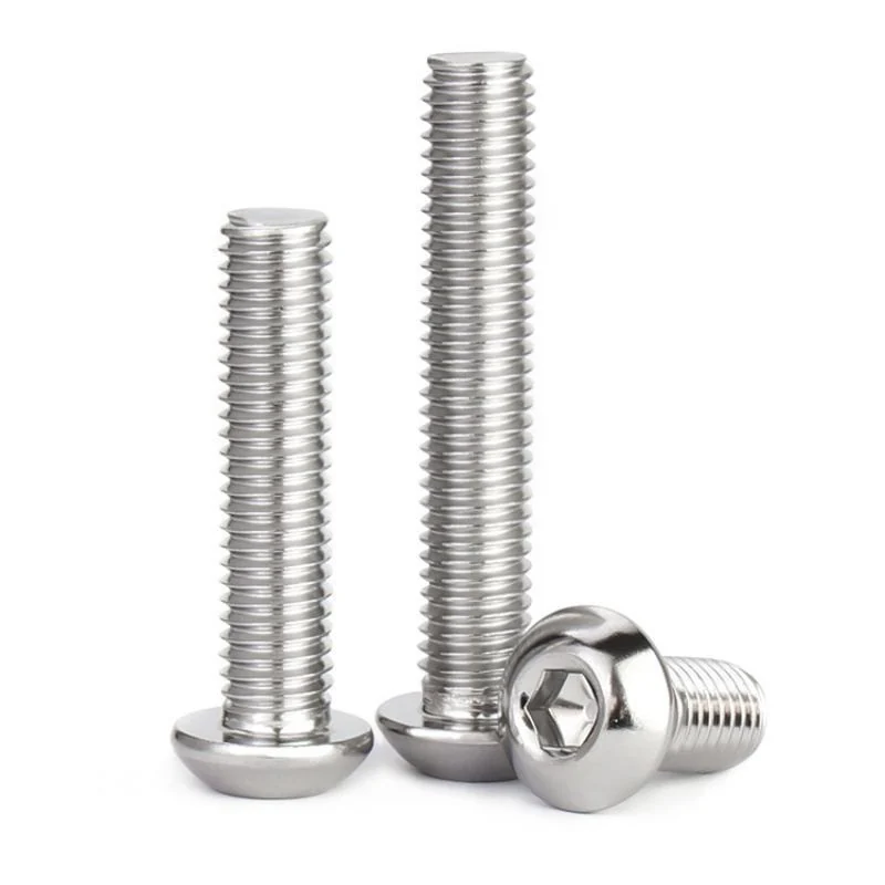 304 Stainless Steel Button Head Hex Socket Screws ISO7380 Mushroom Head Pan Head Internal Hex M12M16