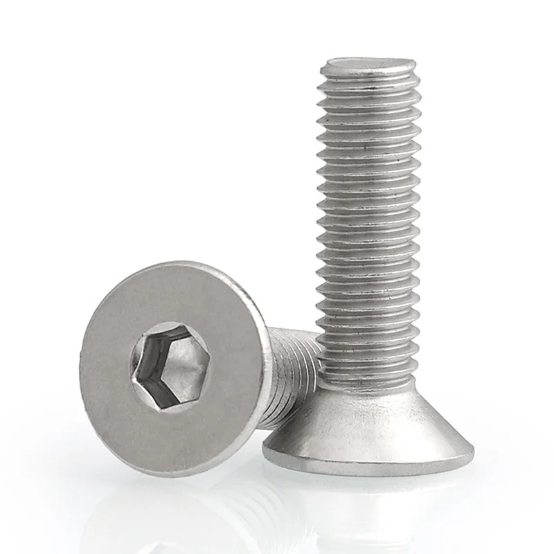 304 Stainless Steel Flat Head Hex Socket Countersunk Head Screws DIN7991 M2M3M4M5M6M8