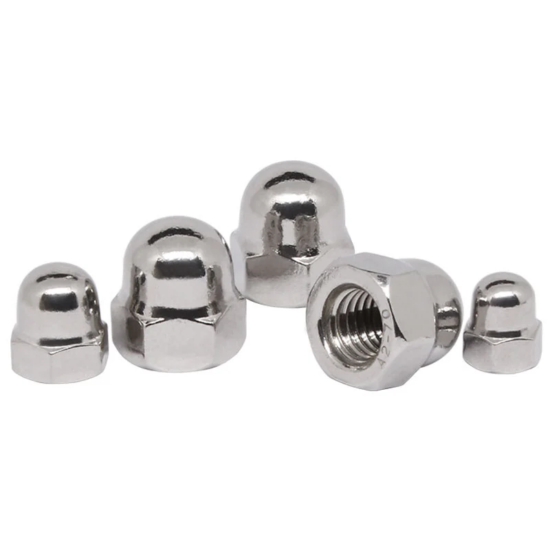 304 Stainless Steel Cap Type Nuts Decoration Nut Protection Caps Cap Nickel-Plated Round Ball Head Cover Cap M3M4M5M6-M20