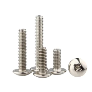 Large Truss Head Machine-Thread Cross-Recessed Pan Head Screws TM Iron Nickel-Plated Mushroom Truss Head Black Zinc Threaded