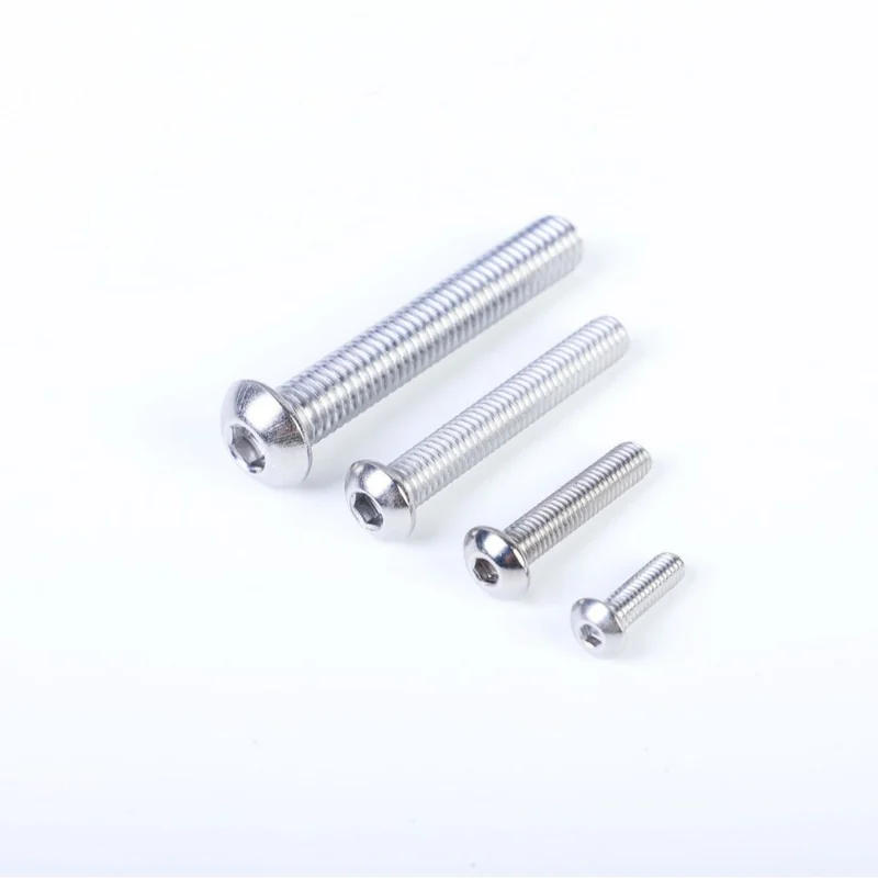 304 Stainless Steel Round Head Button Head Hex Socket Screws Mushroom Head Pan Head M2M3M4