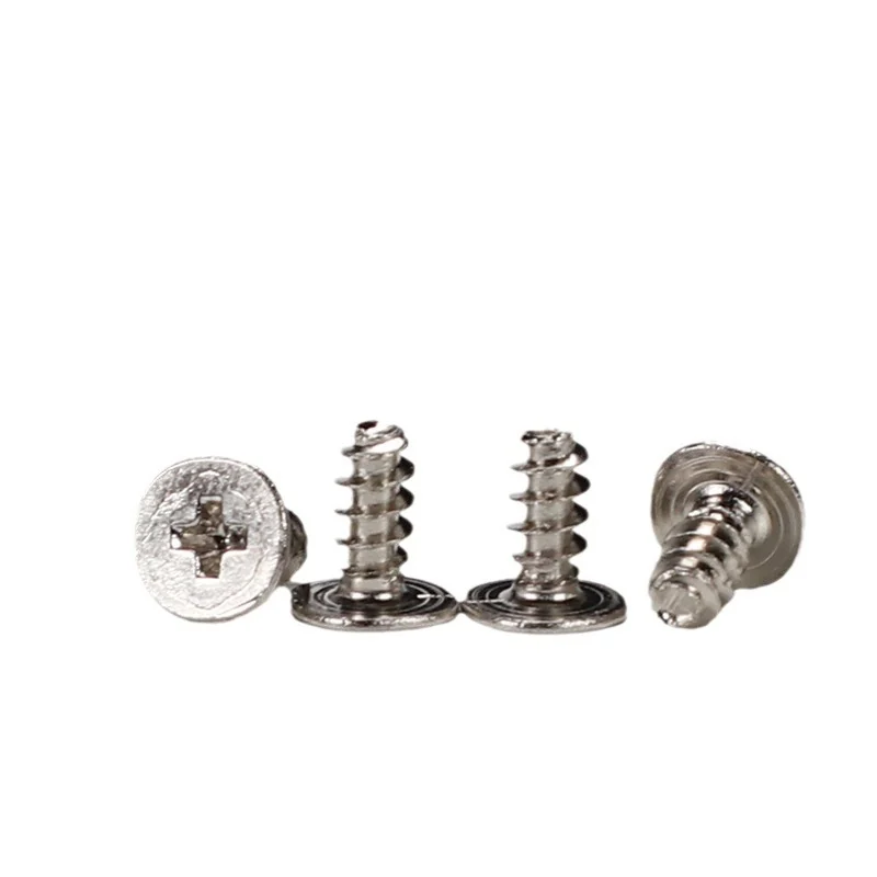 CB Nickel-Plated Cross-Recessed Thin Head Flat End Large Truss Head Button Head Self-Tapping Screws Flat M2.6M3