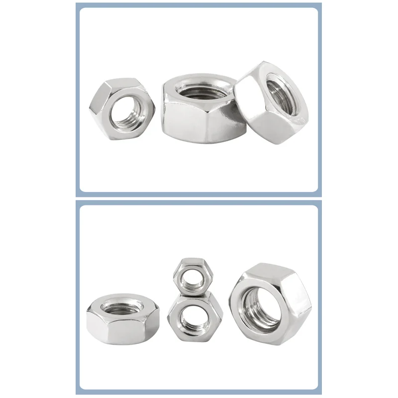 Nickel-Plated Hex Nuts Locking Zinc-Plated Cap M2M3M4M5M6M8M16