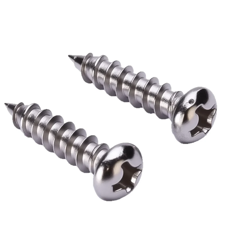 201 Stainless Steel Button Head Round Head Cross-Recessed Self-Tapping Screws Small Pan Head GB845