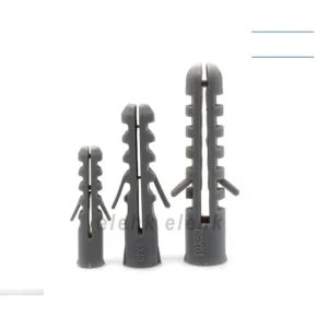 Nylon Wall Plugs White Ash Color Plastic Expansion Tube Fish Screws Expansion Tube Plastic Expansion Bolts M6M8