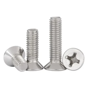 Cross-Recessed Countersunk Head Screws Machine Thread Machine Thread Nickel-Plated KM Mobile Phone Electronics Small Screws Cross-Recessed Flat Head Fine Thread Hardened M1.2-M5Series