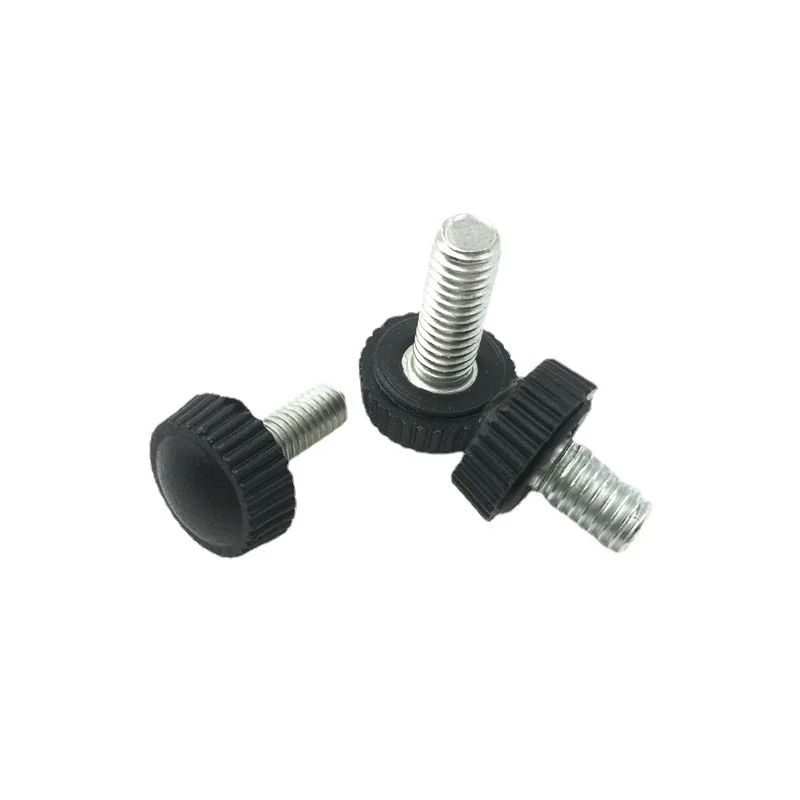 Low M4M5M6Crunch Screws Small Plastic Head Handle Screws Straight Knurl Knurled Adjustable Thumb Screws