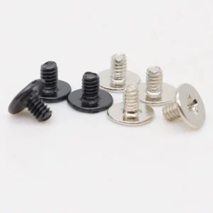 American Thread Solid hard Pan Cross-Recessed Screws CM Thin Flat Head Screws Imperial Nickel-Plated Blackened Computer Cross-Recessed Flat Head Screws 6#