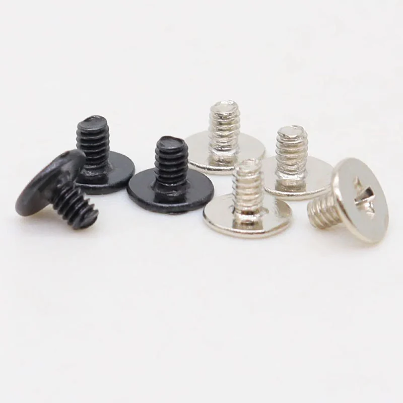 American Thread Solid hard Pan Cross-Recessed Screws CM Thin Flat Head Screws Imperial Nickel-Plated Blackened Computer Cross-Recessed Flat Head Screws 6#