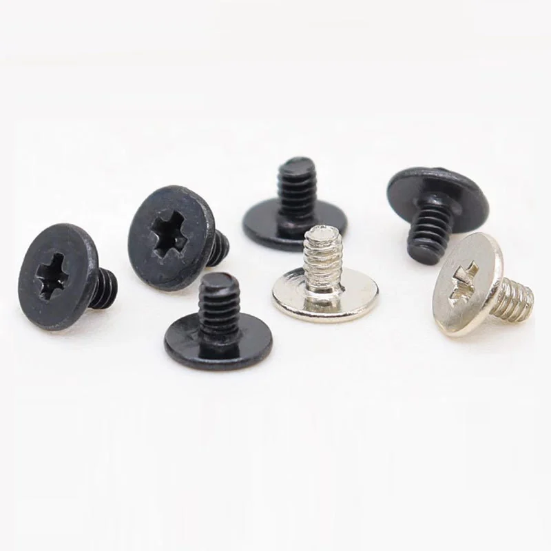 American Thread Solid hard Pan Cross-Recessed Screws CM Thin Flat Head Screws Imperial Nickel-Plated Blackened Computer Cross-Recessed Flat Head Screws 6#