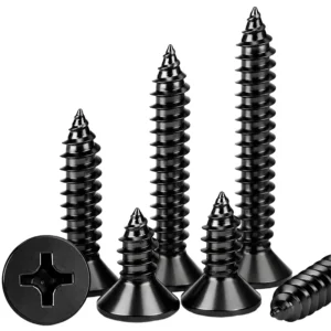 304 Stainless Steel Cross-Recessed Black Self-Tapping Screws Countersunk Head Flat Head Small M2M3M4M5