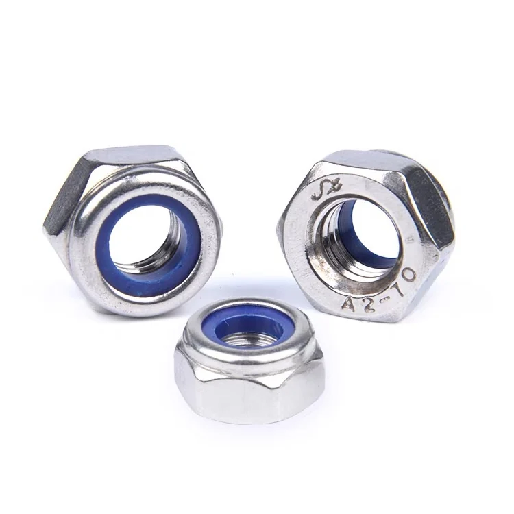 304 Stainless Steel Lock Nuts / Nylon Hex /DIN985 Captive M3--M12