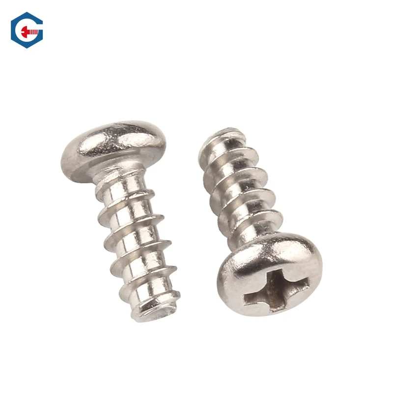 Nickel-Plated Cross-Recessed Round Head Flat End Self-Tapping Screws PB Pan Head M2.3/M2.6/M3.5M2M3M4