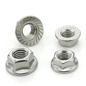 304 Stainless Steel Flange Nuts Face M3-M20 Flat Pan With Tooth Anti-Slip DIN6923