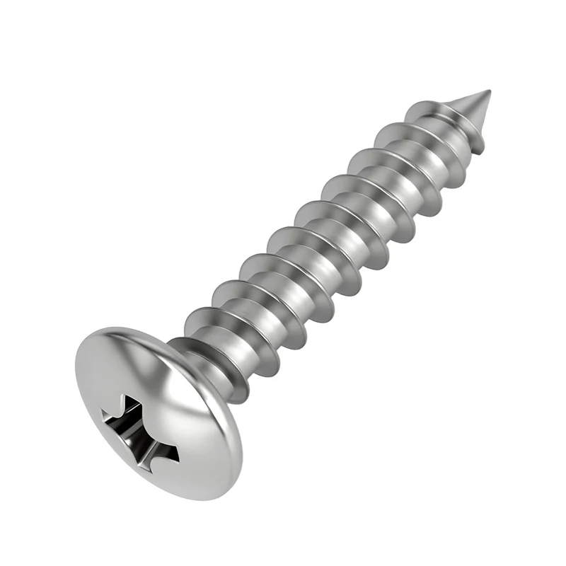 304 Stainless Steel TA Cross-Recessed Large Truss Head Self-Tapping Screws Truss Head Pointed Tip m2m3.5m4m5m6