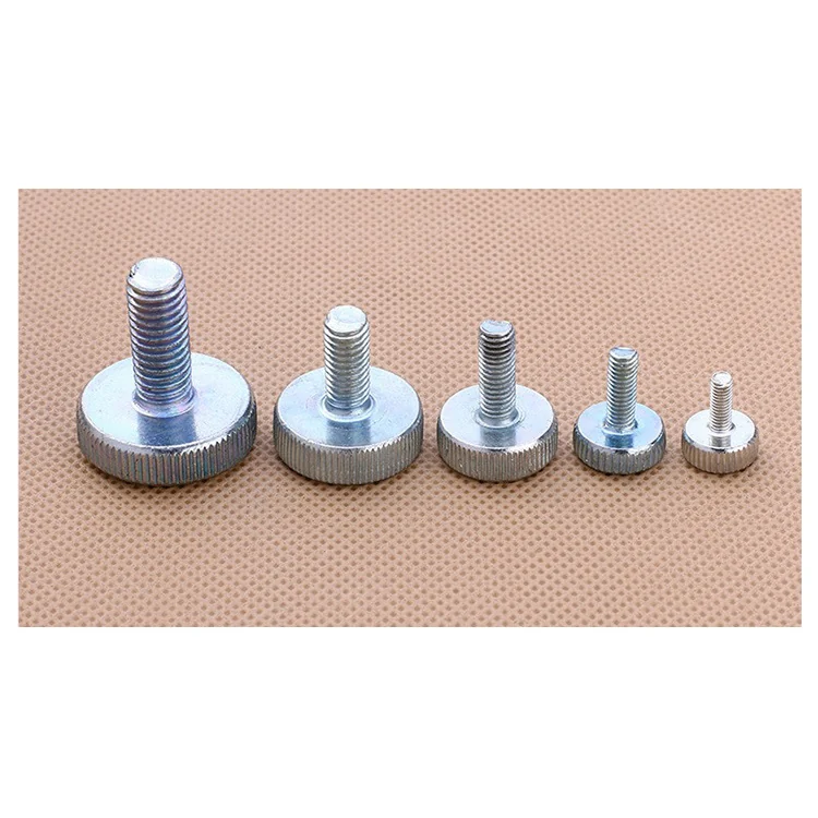 GB835 Flat Head Thumb Screws Tight hands. Adjustable Screws Knurled Round Head Bolts M3-M10 Long 6-50MM
