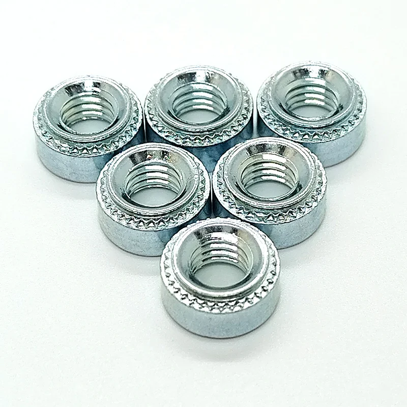 Carbon Steel / Stainless Steel S/CLS-M2M3M4M5M6M8 Serrated Lock Nuts Iron Zinc-Plated Self-Clinching