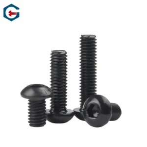 Grade 10.9 Iron Blackened Round Head Hex Socket Screws 304 Stainless Steel Pan Head Mushroom Head