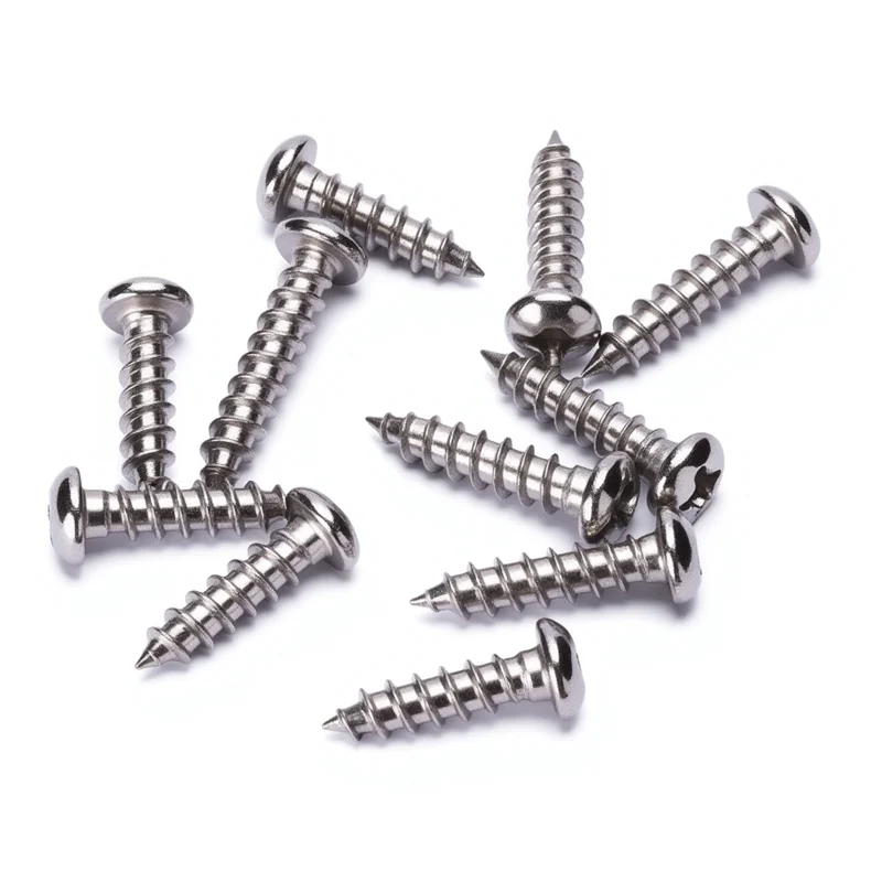 201 Stainless Steel Button Head Round Head Cross-Recessed Self-Tapping Screws Small Pan Head GB845