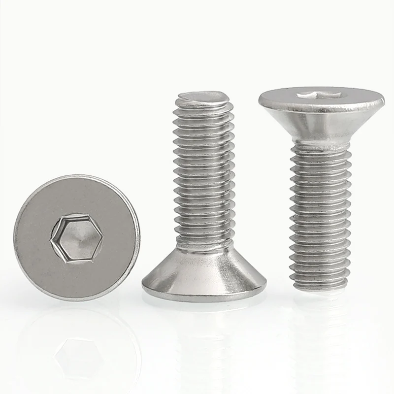 304 Stainless Steel Flat Head Hex Socket Countersunk Head Screws DIN7991 M2M3M4M5M6M8