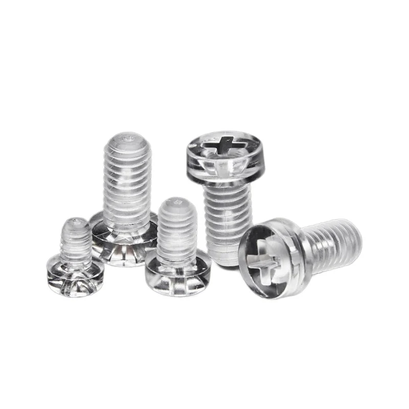 Transparent Plastic Screws and Nuts