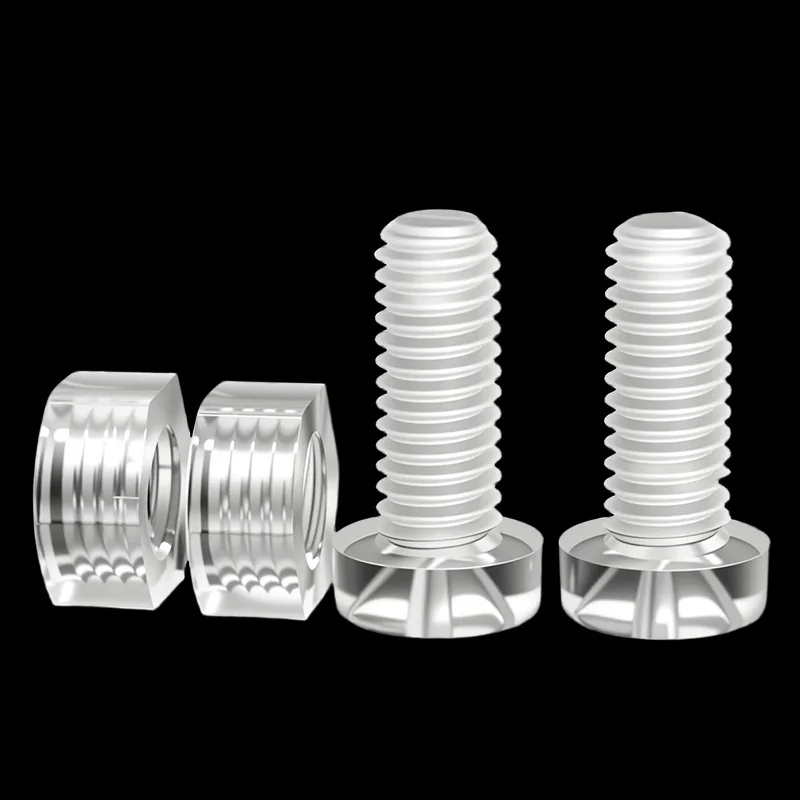 Transparent Round Head Cross-Recessed Machine Screws Plastic M3M4M5M6M8